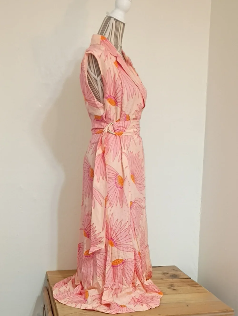 Kate Spade Falling Flowers Silk Blend Floral Wrap Maxi Dress Size 4 MSRP $495